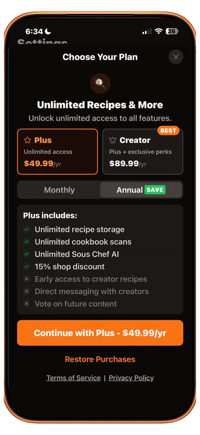 Subscription paywall